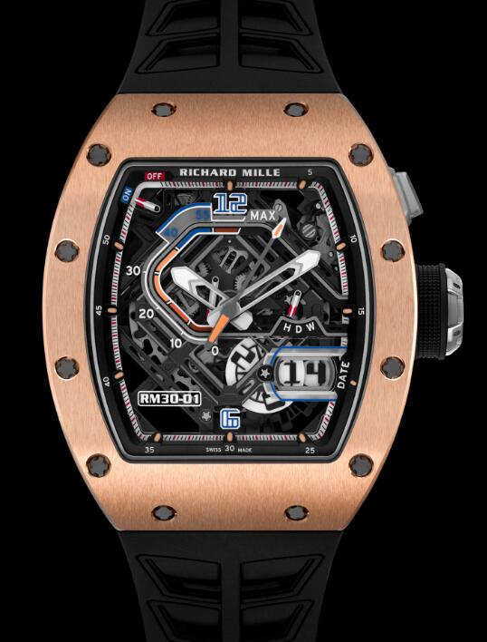 Buy Replica Richard Mille RM 30-01 Automatic with Declutchable Rotor Red Gold Watch